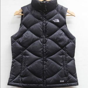 The North Face black quilted down women's vest in XS